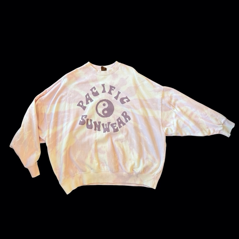 Haus of Hendo Hand Dyed Tie-Dye Sweater - Purple and Cream